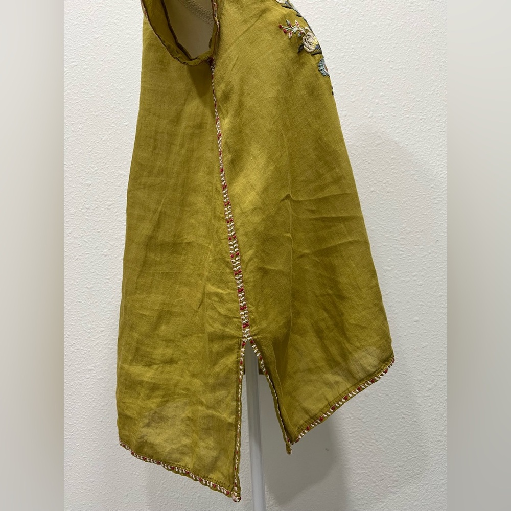 JOHNNY WAS Workshop Tikal Notched Neck Drape Embroidered Top EUC - Picture 6 of 10
